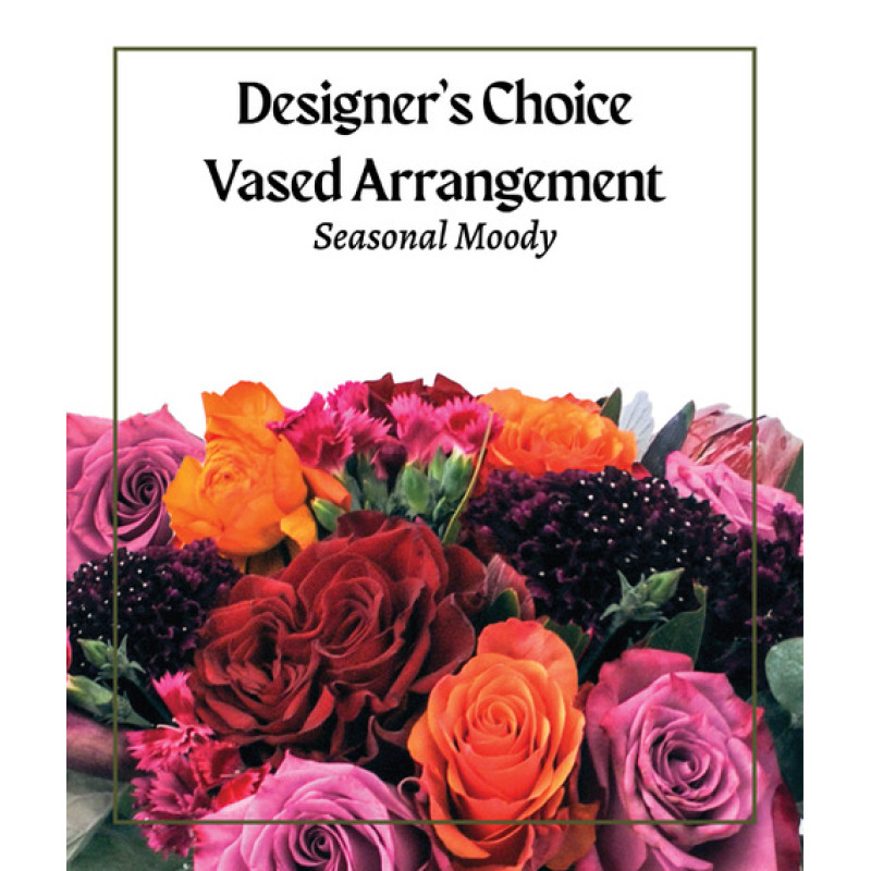 Designer Choice Vase Moody Seasonal   - Same Day Delivery
