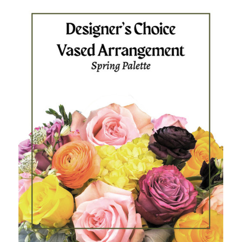 Designer Choice Vase Spring Palette - Same Day Delivery