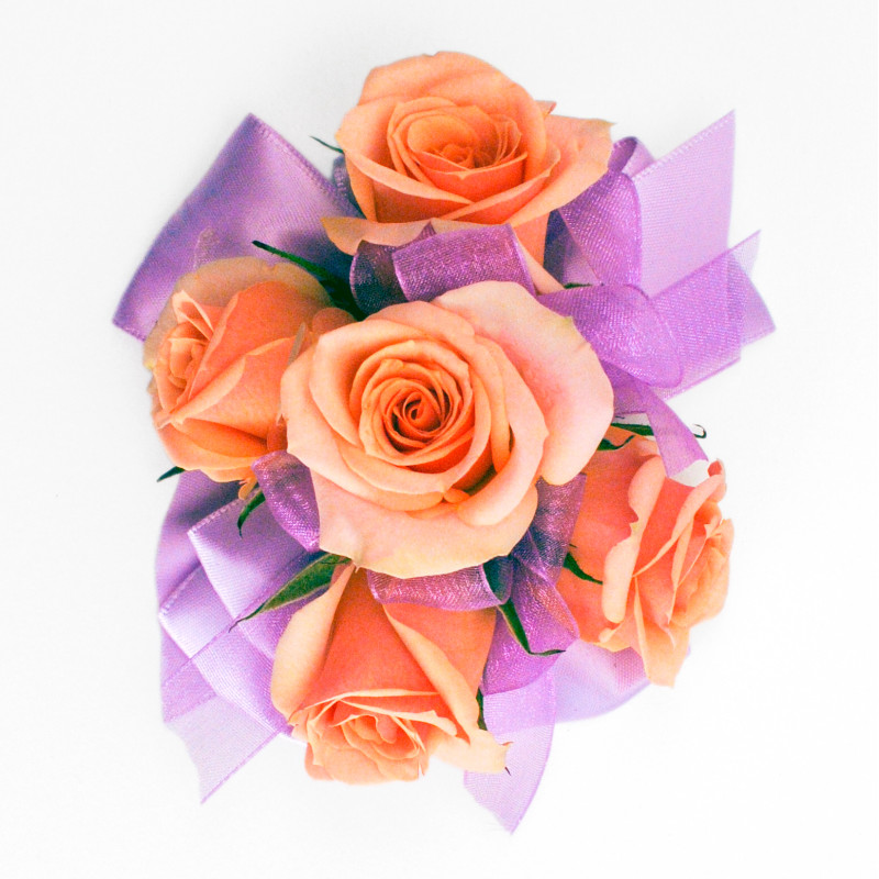 Best Selling Spray Rose Corsage Peach - Same Day Delivery