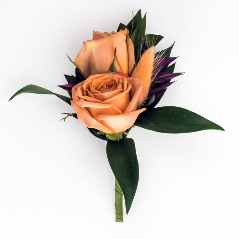 Lavender Latte Spray Rose Boutonniere - Same Day Delivery