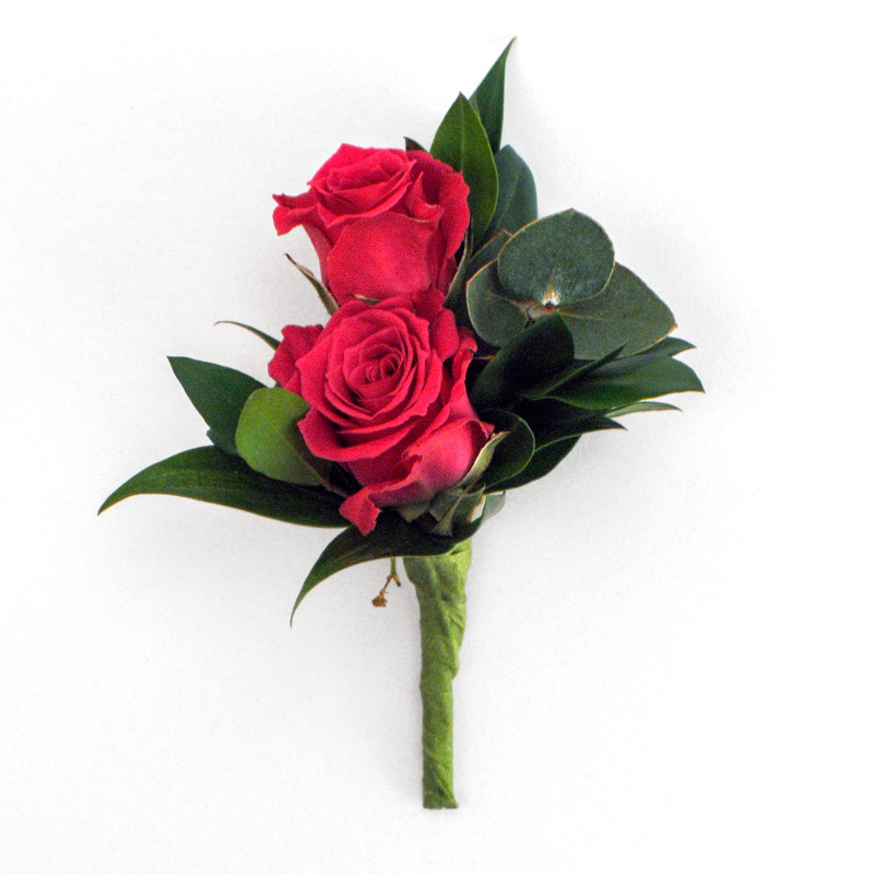 Fairytale Spray Rose and Eucalyptus Boutonniere - Same Day Delivery