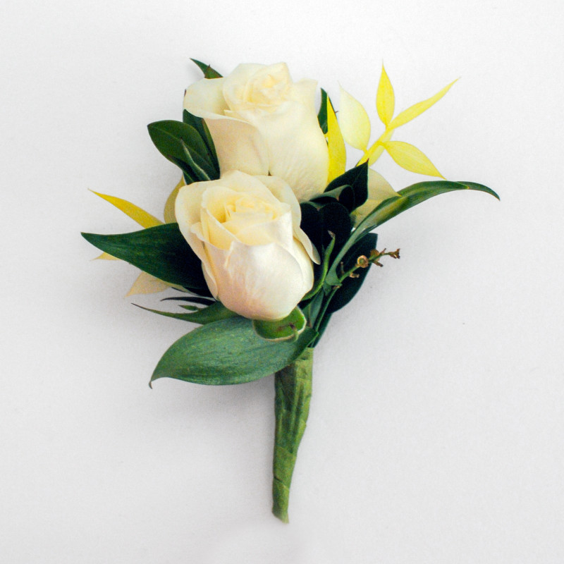 Lovely Lemon Spray Rose Boutonniere - Same Day Delivery