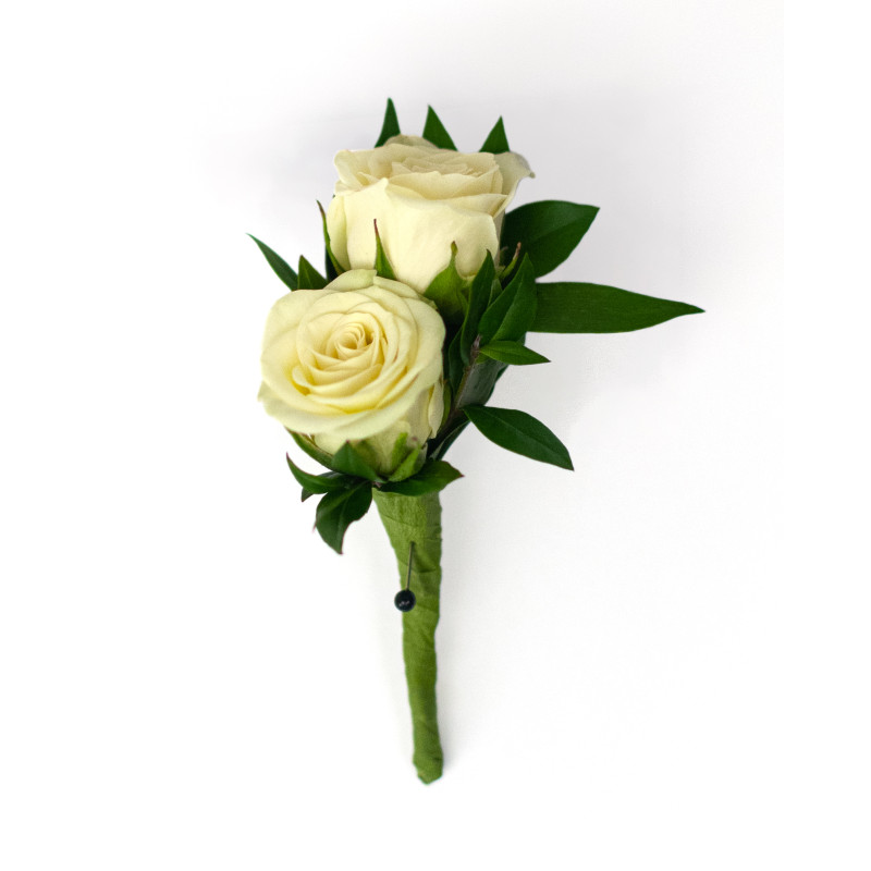 Best Selling Spray Rose Boutonniere White - Same Day Delivery