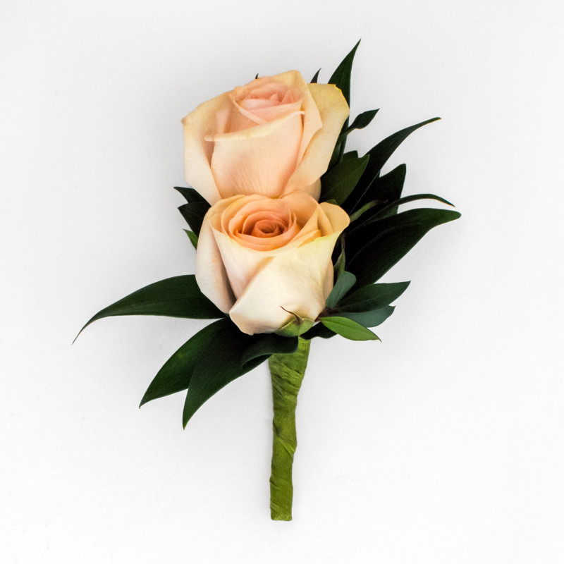 Best Selling Spray Rose Boutonniere Blush Peach - Same Day Delivery