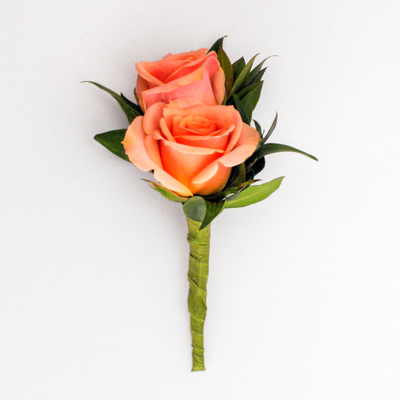 Best Selling Spray Rose Boutonniere Peach - Same Day Delivery