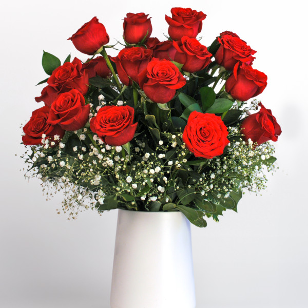 Modern Love Double Dozen Red Rose Bouquet