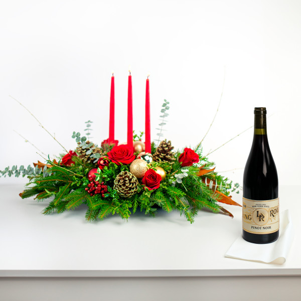 Canandaigua Christmas Centerpiece and Pinot Noir Duo
