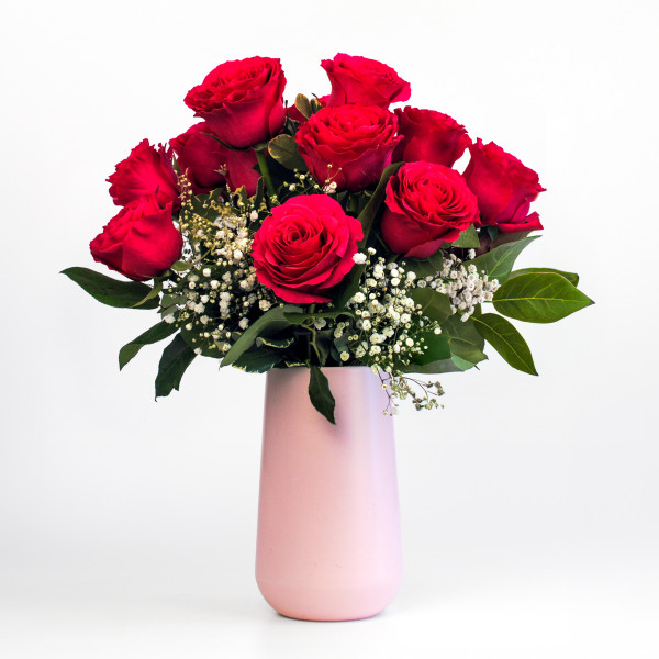 Modern Love Hot Pink Rose Bouquet