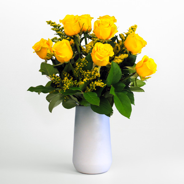 Modern Love Yellow Rose Bouquet