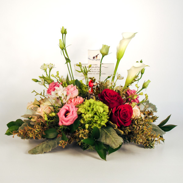 In Loving Memory Cross Tribute Bouquet