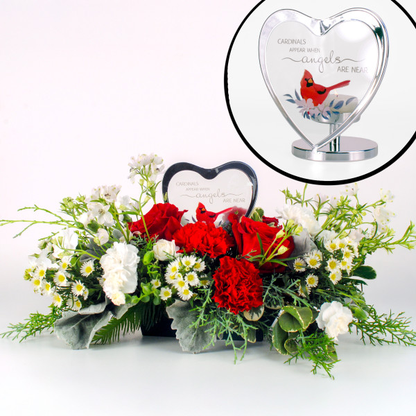 Cardinal Comfort Bouquet and Tea Light