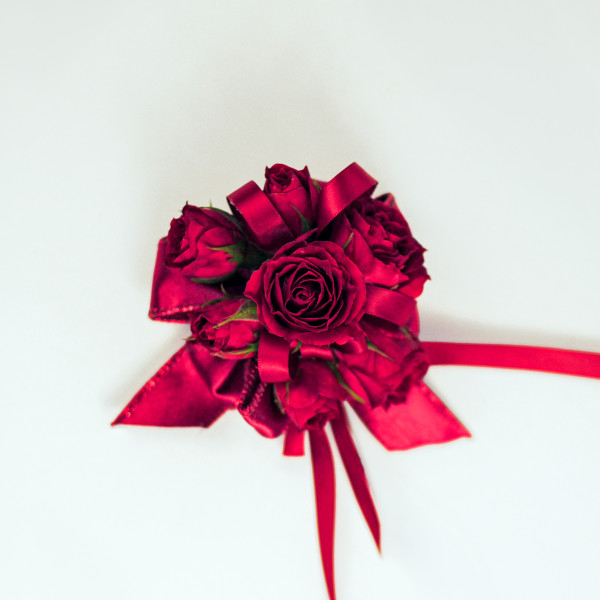 Crimson Crush Wrist Corsage