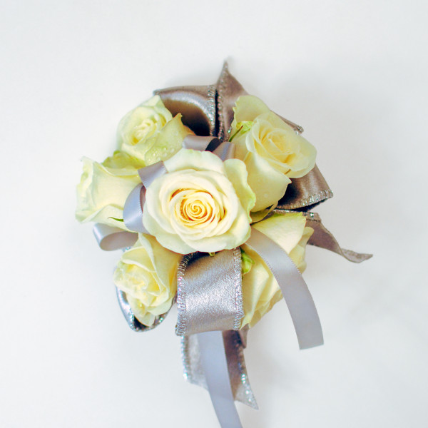 Platinum Dream Wrist Corsage
