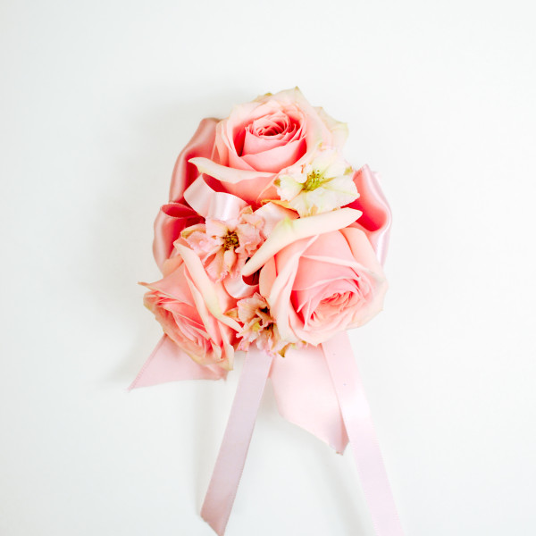 Blushing Elegance Wrist Corsage