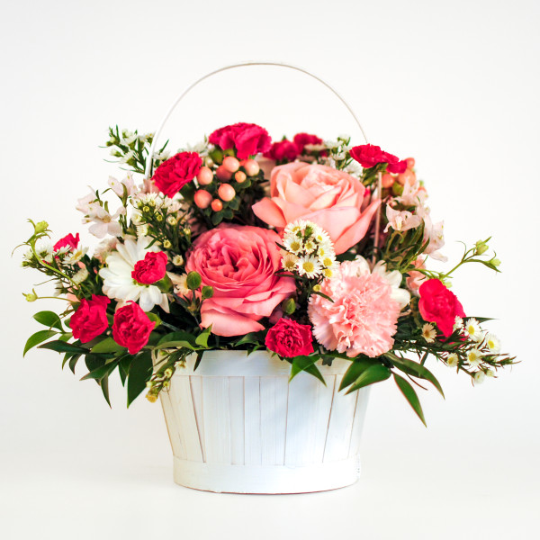 Pink Meadow Basket