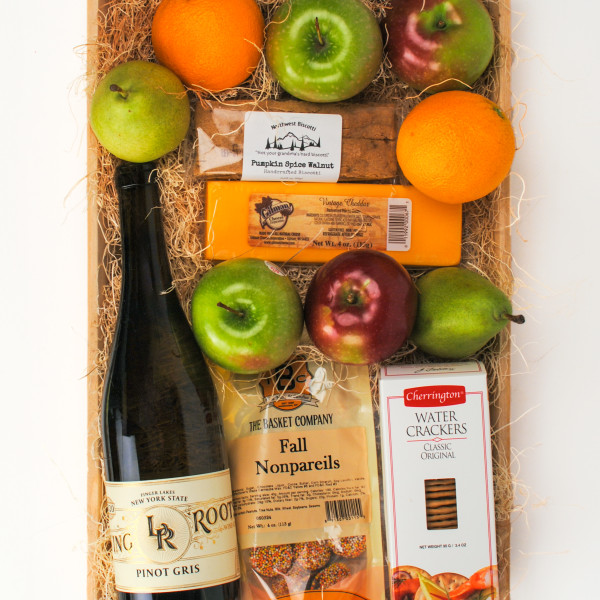 Thanksgiving Fruit Gourmet and Wine Basket