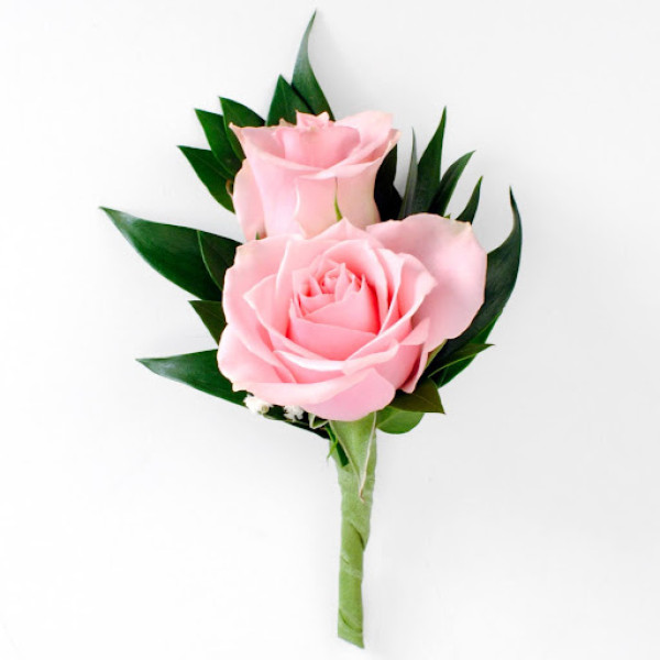 Pretty in Pink Boutonniere 