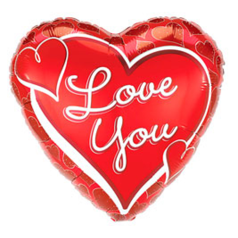 I Luv U Mylar Balloons - Same Day Delivery