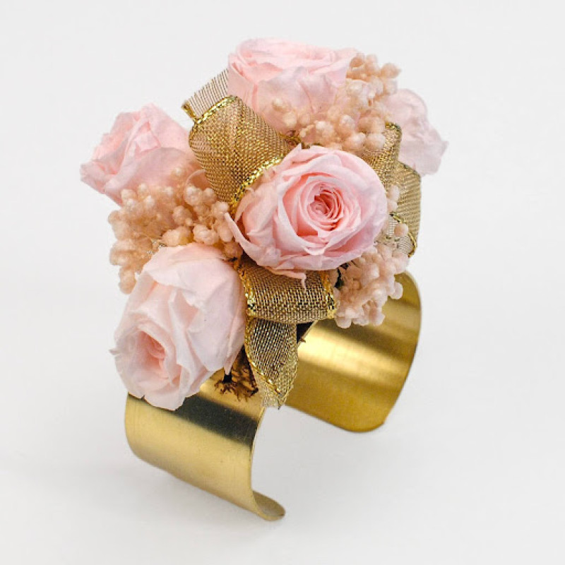 Timeless Cuff Corsage Blush Gold - Same Day Delivery