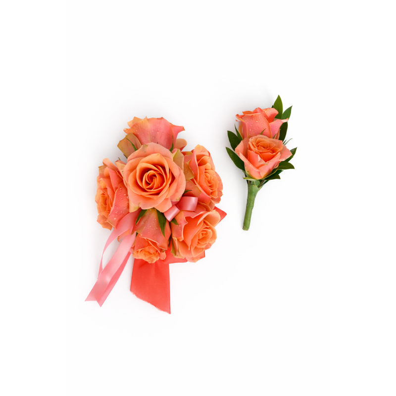 Coral Radiance Prom Bundle - Same Day Delivery
