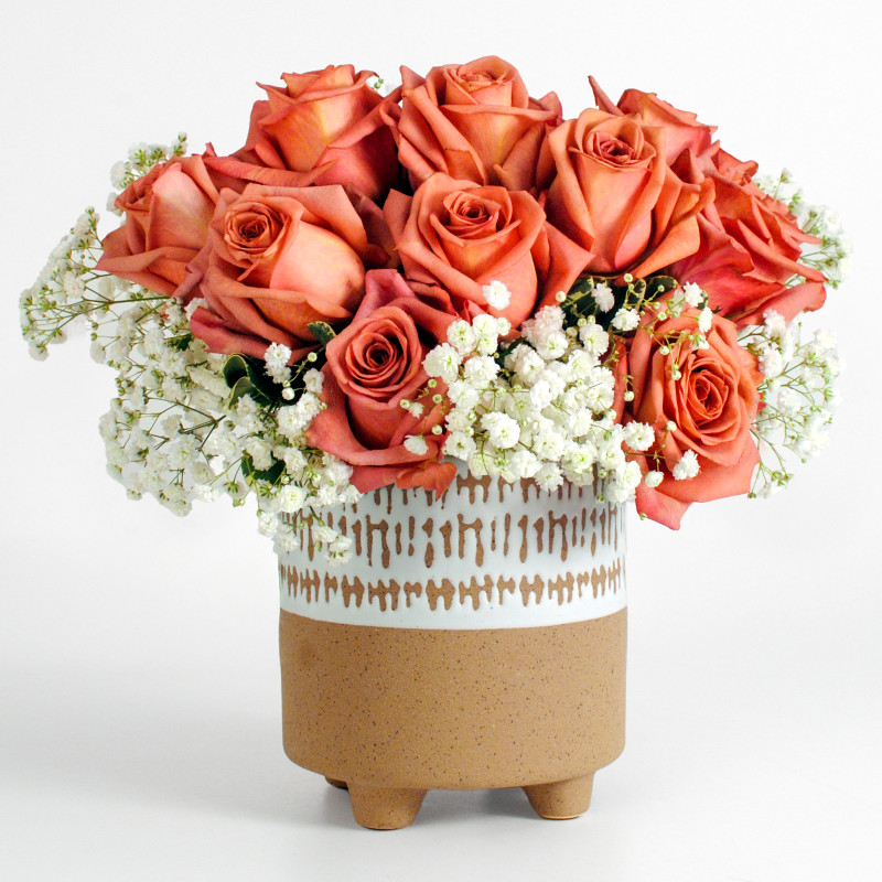 Luscious Latte Dozen Rose Bouquet - Same Day Delivery