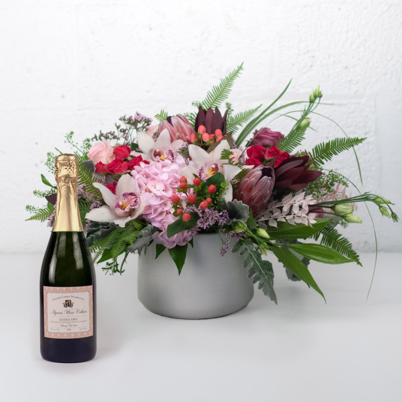 Sunday Brunch Bouquet WOW with Sparkling Wine - Same Day Delivery