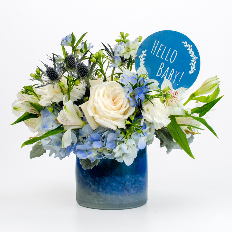 Hello Baby Boy Bouquet - Same Day Delivery