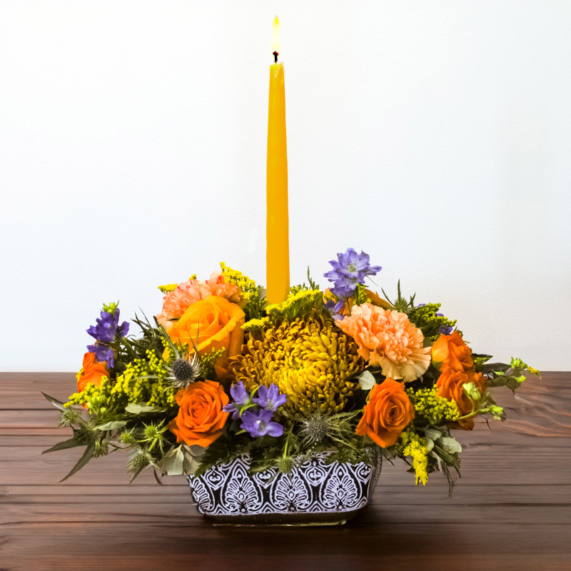 Boho Autumn Glow Centerpiece - Same Day Delivery