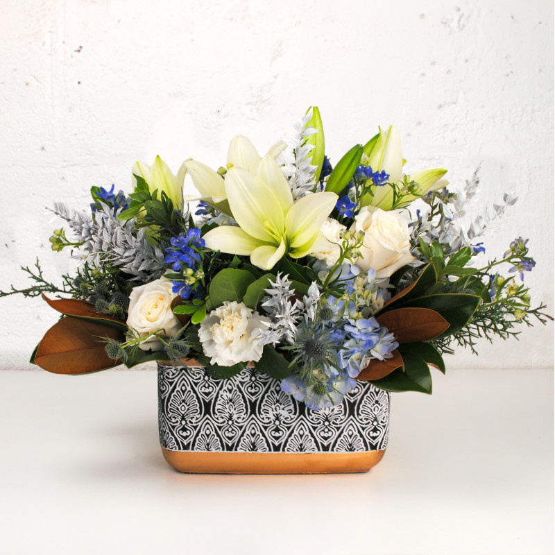 Snowy Serenity Grande Centerpiece - Same Day Delivery