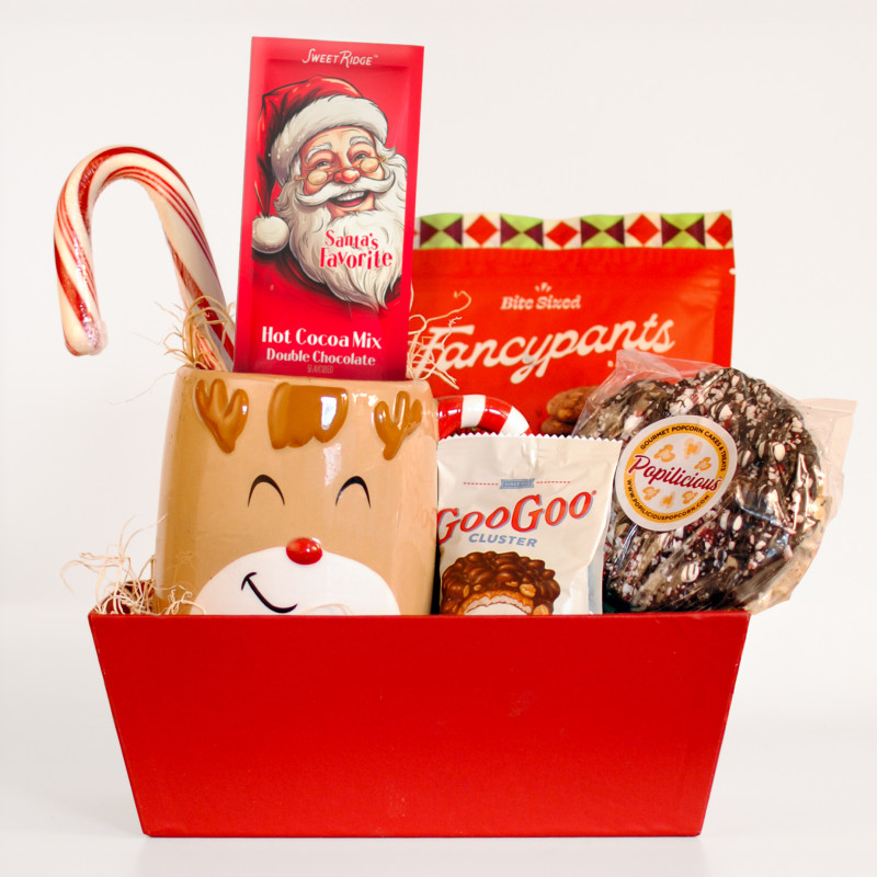 Reindeer Cocoa and Treats Box - Same Day Delivery