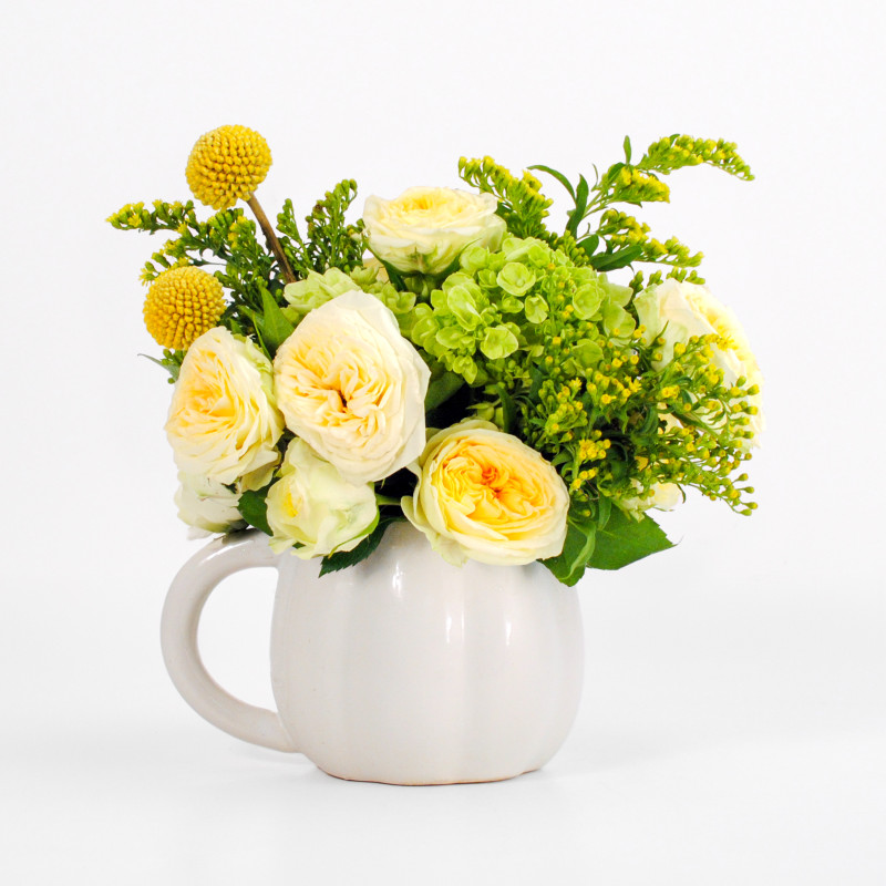 Petite Pumpkin Mug Bouquet - Same Day Delivery