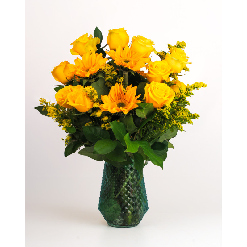 Sunny Yellow Rose Bouquet - Same Day Delivery