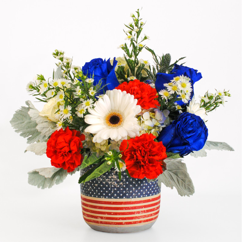 Red White and Bloom Bouquet - Same Day Delivery