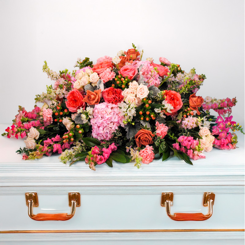 Blush Meadow Casket Spray - Same Day Delivery