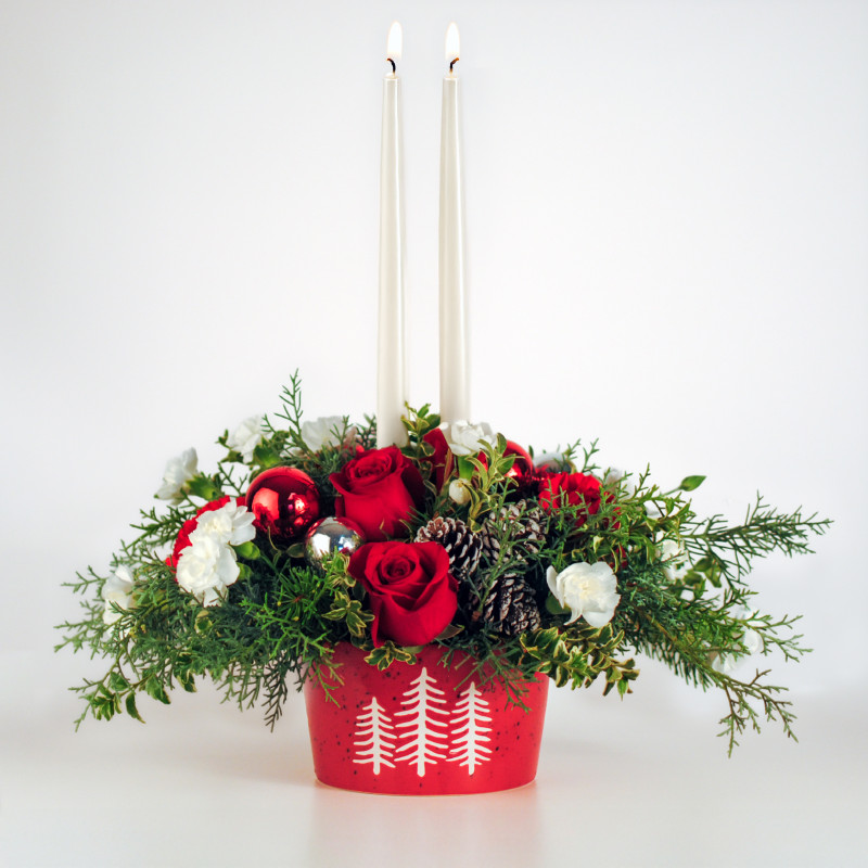 Cozy Christmas Glow Centerpiece - Same Day Delivery