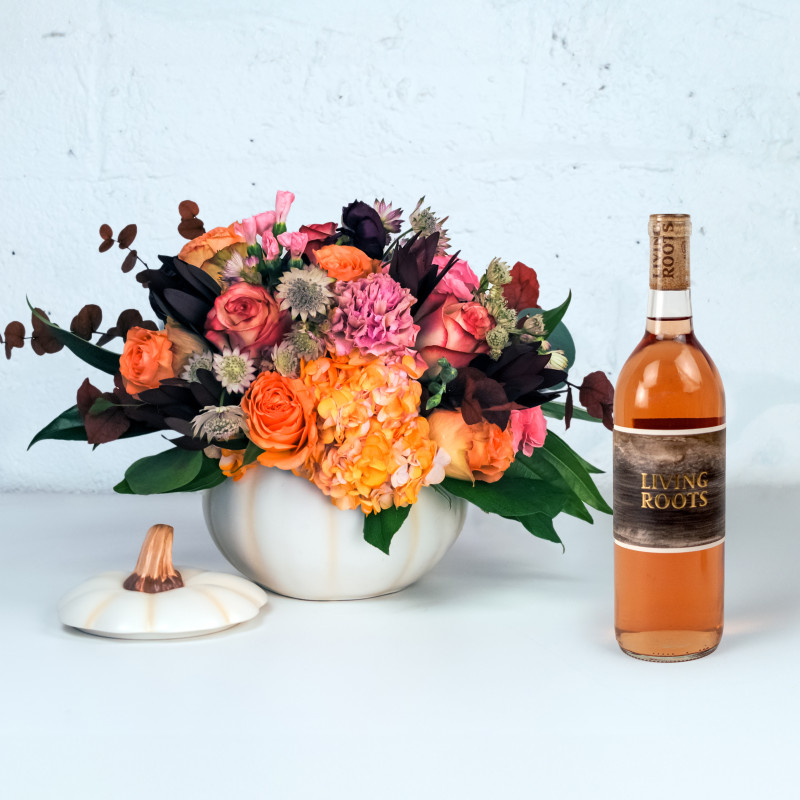 Moonlight Harvest Bouquet and Dry Rose Duo - Same Day Delivery