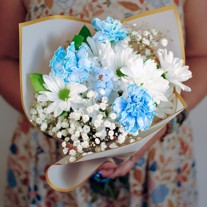 Blue Buddy Bouquet - Same Day Delivery