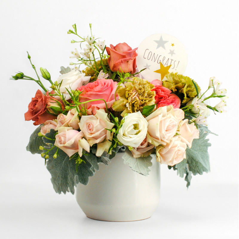 Pink Perfection Celebration Bouquet - Same Day Delivery