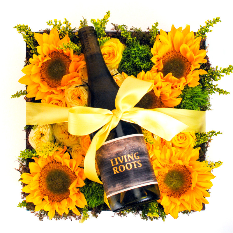 Sunny Daze and Chardonnay Garden Luxe Box - Same Day Delivery