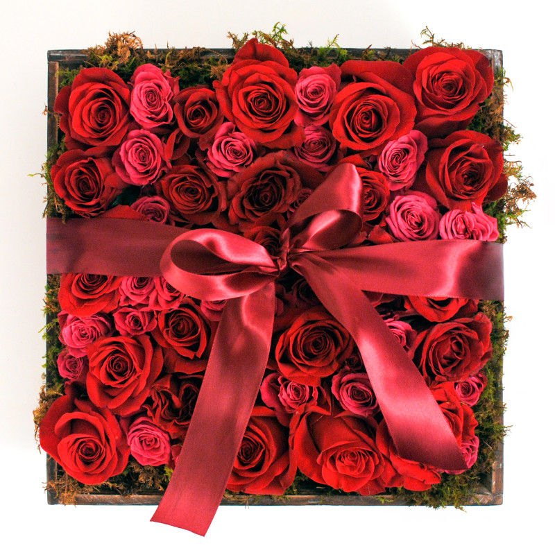 Red Romance Garden Luxe Box - Same Day Delivery