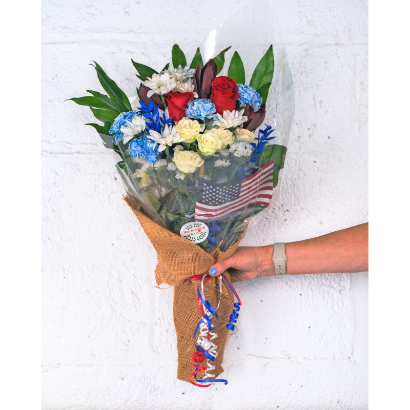 Americana Bouquet in Burlap - Same Day Delivery