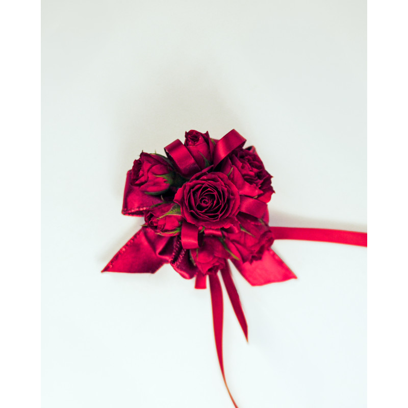 Crimson Crush Wrist Corsage - Same Day Delivery