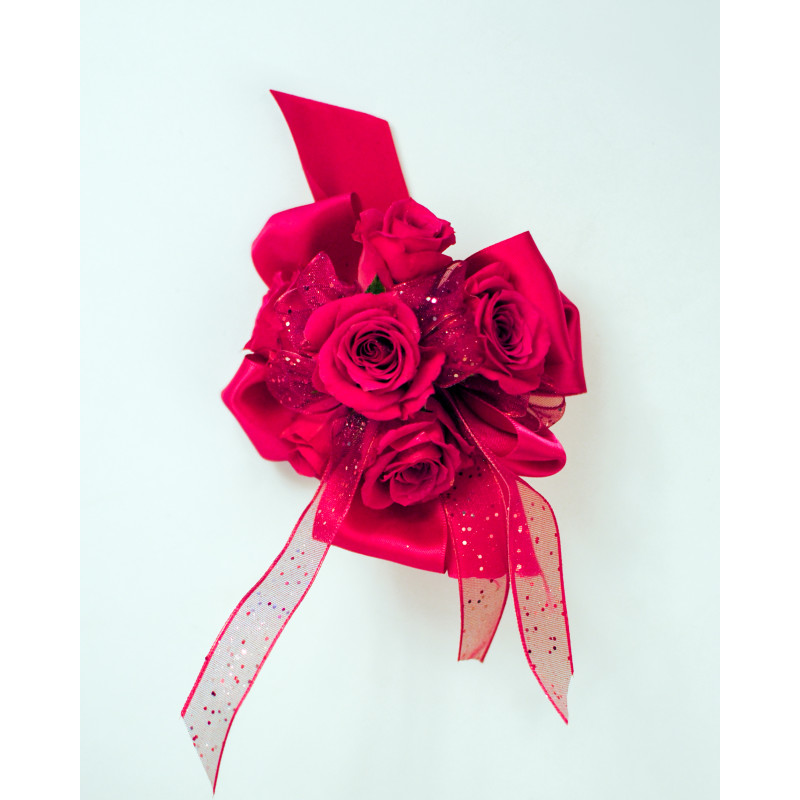 Hot Pink Hype Wrist Corsage - Same Day Delivery