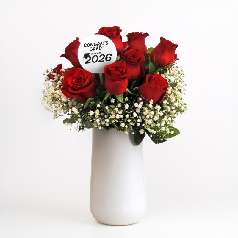 2026 Graduation Rose Bouquet - Same Day Delivery