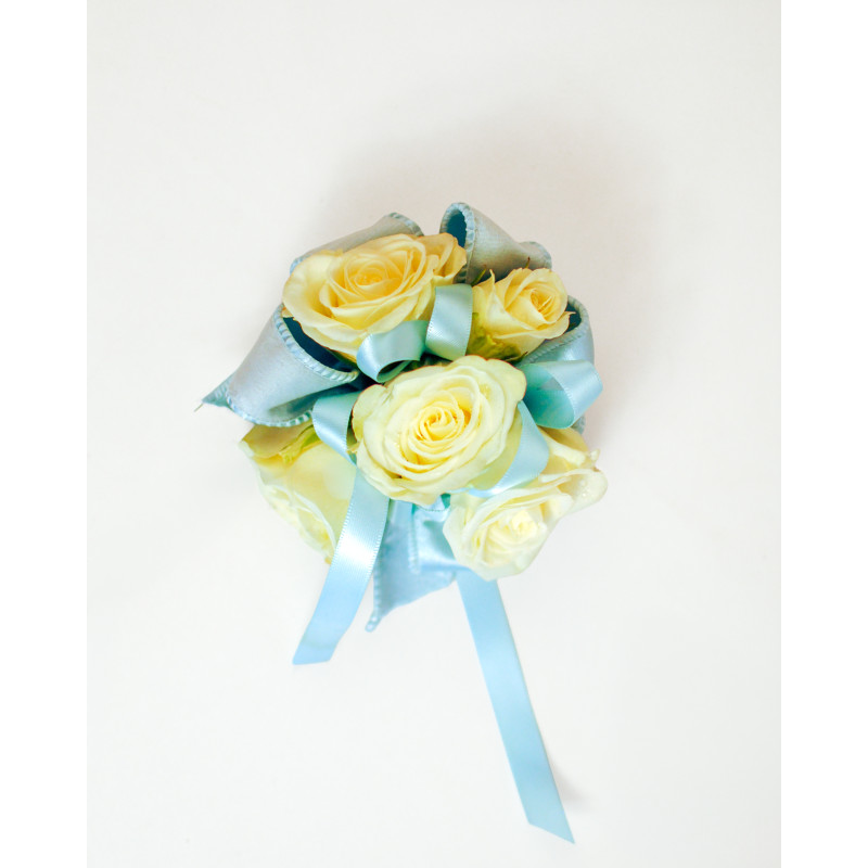 Something Blue Wrist Corsage - Same Day Delivery