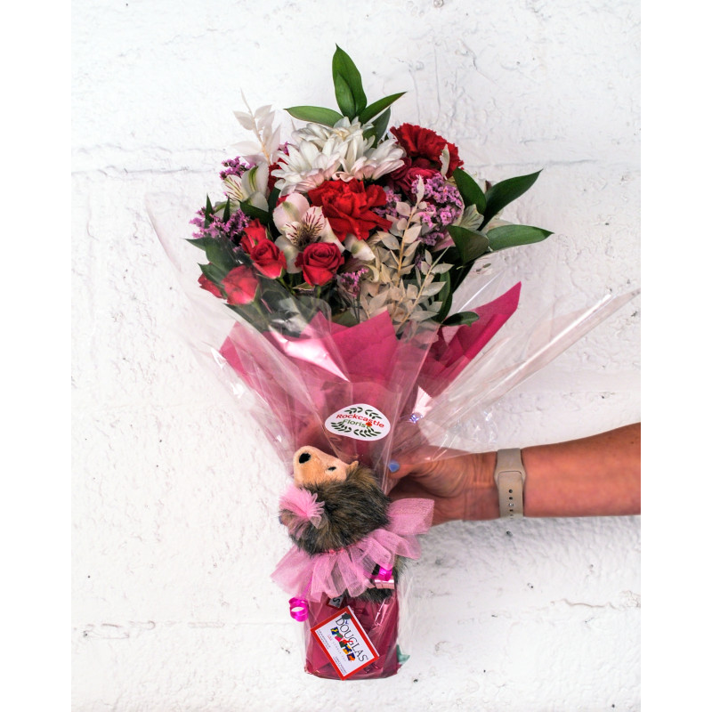 Twirling Tutu Surprise Bouquet and Dancing Hedgehog - Same Day Delivery