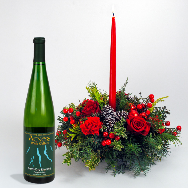 Festive Flair & Riesling Pair - Same Day Delivery