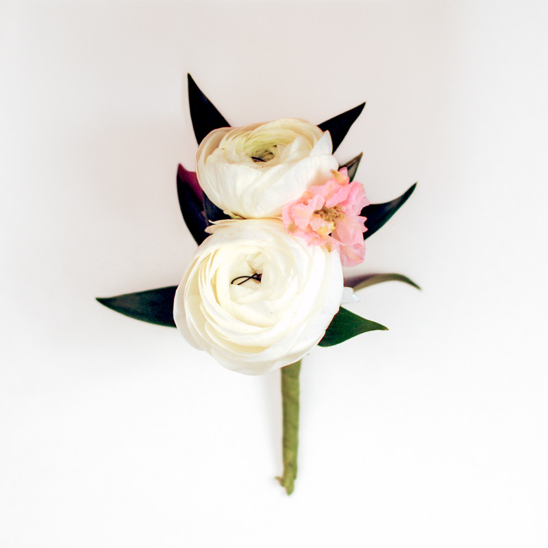 Champagne Blush Ranunculus Wrist Corsage - Same Day Delivery
