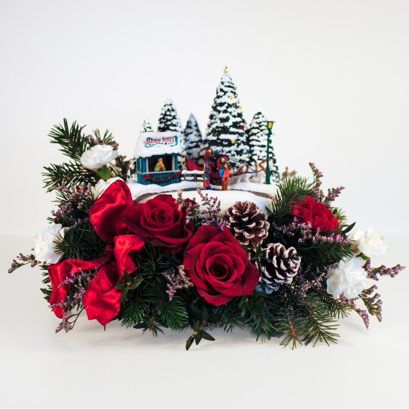 Thomas Kinkade Sleighride Bouquet - Same Day Delivery