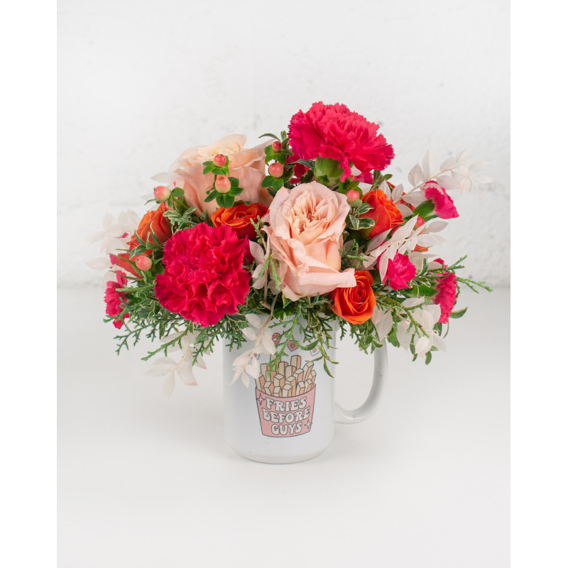 Fries Before Guys Mug Bouquet - Same Day Delivery
